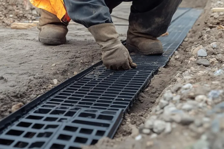 laying-paving-slabs-worker-lays-drain-grate-drainage-channel